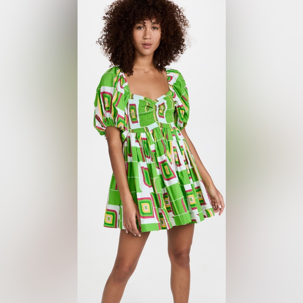 SWF Babydoll Dress in Chartreuse